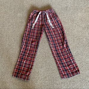 Plaid Pajama Bottoms, Unisex Small